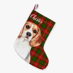 Meia De Natal Pequena Cão-Beagle Personalizado