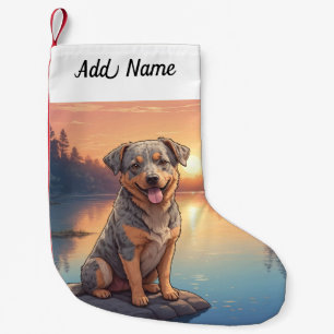 Meia De Natal Pequena Cão Bovino Australiano