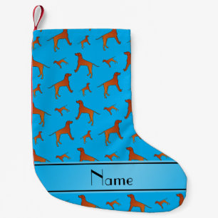 Meia De Natal Pequena Cão conhecido personalizado do ridgeback de