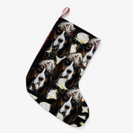 MEIA DE NATAL PEQUENA CÃO DE CAÇA BASSET
