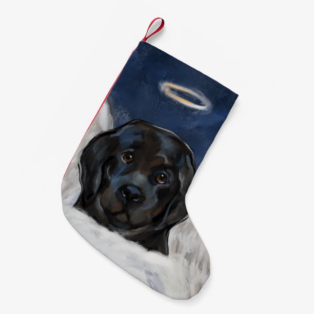 Meia De Natal Pequena Cão Terra Nova (Frente (Pendurada))
