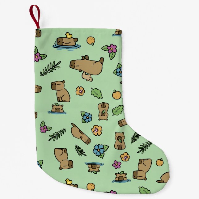 Meia De Natal Pequena Capivara (Frente)