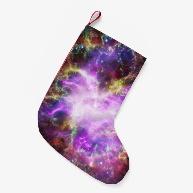 Meia De Natal Pequena Caranguejo Nebula Supernova Remanescente Composto  (Frente (Pendurada))