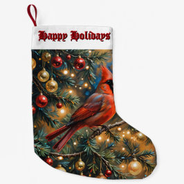 Meia De Natal Pequena Cardinal ai art