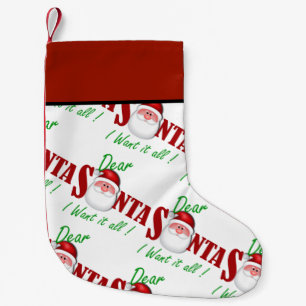 Meia De Natal Pequena Caro papai noel eu quero-o todo!