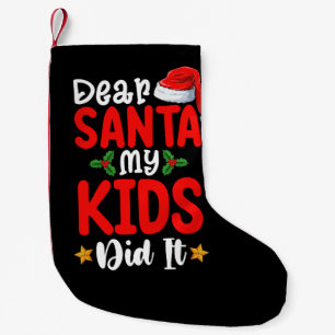 Meia De Natal Pequena Caro Papai Noel Meus Filhos Fizeram Isso Natal Mam