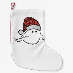 Meia De Natal Pequena Carpete de hotel assustador fantasma de natal