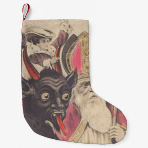 Meia De Natal Pequena Carro Pessoas Krampus Rua Nickolaus