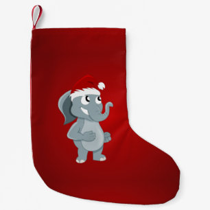 Meia De Natal Pequena Cartoon de elefante de Natal