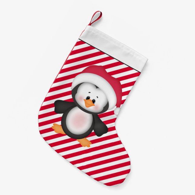 Meia De Natal Pequena Cartoon de Natal no Natal (Frente (Pendurada))