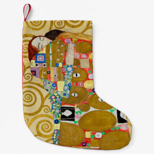 Meia De Natal Pequena Casal Gustav Klimt Fulfillment Nouveau