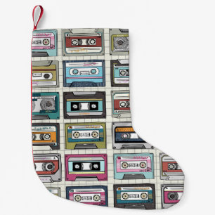 Meia De Natal Pequena Cassete de Música Retroativa: Ícone Nostálgico