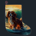 Meia De Natal Pequena Cavalier King Beach Surfing Painting<br><div class="desc">Mergulhe no mundo lúdico da aventura canina com esta pintura cativante. Um cão espirituoso leva às ondas, cavalgando habilmente o surf numa praia beijada pelo sol. A vibrante trabalho de arte capta lindamente a essência do entusiasmo de praia enquanto o cachorro anda sem medo das ondas, incorporando o espírito de...</div>