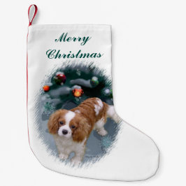 Meia De Natal Pequena Cavalier King Charles Spaniel Natal