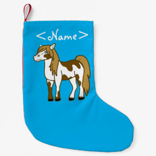 Meia De Natal Pequena Cavalo pintado