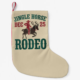 Meia De Natal Pequena Cavalo Tilintante 25 Dez Rodeio Cowboy Natal Cowgi