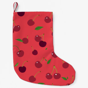 Meia De Natal Pequena Cereja 5