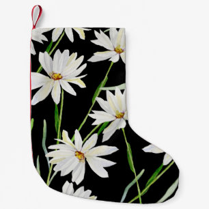 Meia De Natal Pequena Chamomile Watercolor: Impressão botânico