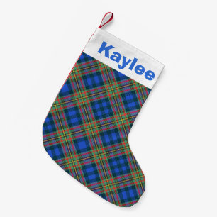 Meia De Natal Pequena Charm Clan MacLellan Tartan