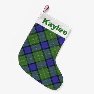 Meia De Natal Pequena Charm Clan Muir Tartan
