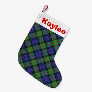 Meia De Natal Pequena Charm Clan Murray Tartan