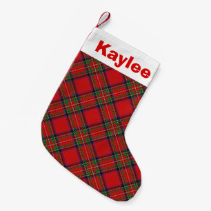 Meia De Natal Pequena Charm Stewart Tartan