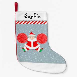 Meia De Natal Pequena cheerleader personalizado