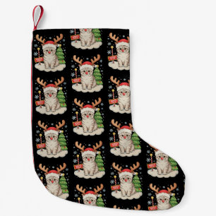 Meia De Natal Pequena Chifre de Rena de Gato Árvore de Natal Festa de Na