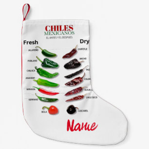 Meia De Natal Pequena Chiles Frescos e Secos Thunder_Cove