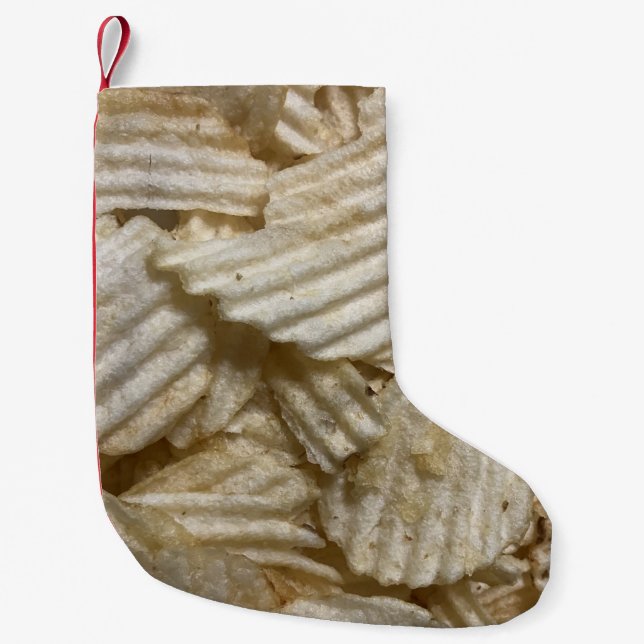 Meia De Natal Pequena Chips de batata (Frente)