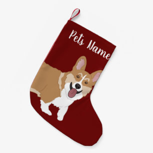 Meia De Natal Pequena Christmas Corgi