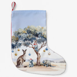 Meia De Natal Pequena Christmas Kangaroo Koalas Platypus Gumtree Baubles