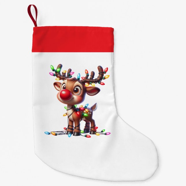 Meia De Natal Pequena Christmas Stocking (Frente)