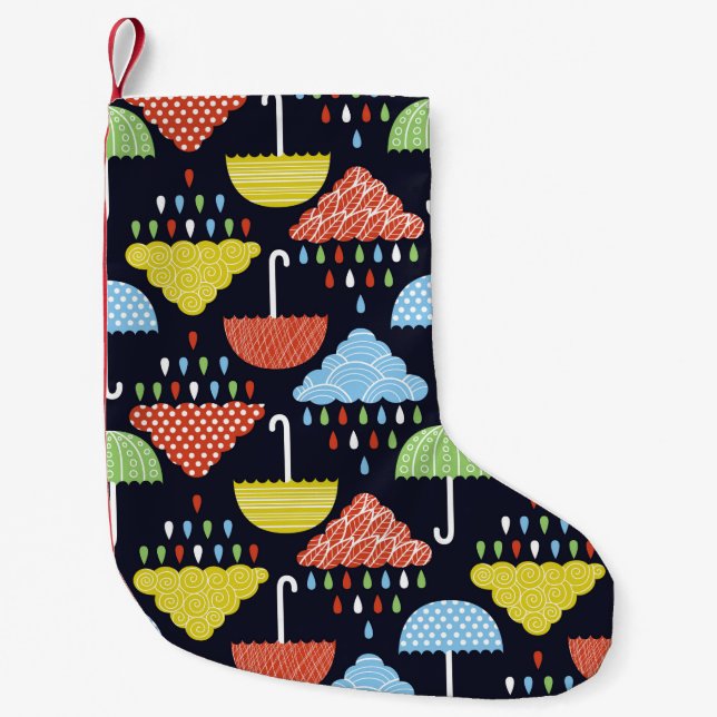 Meia De Natal Pequena Chuva sem soltura (Frente)