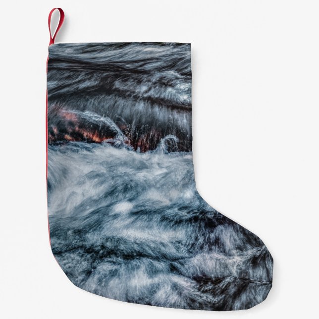 Meia De Natal Pequena Cinza (Frente)