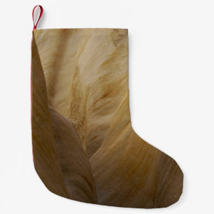 Meia De Natal Pequena Cinza e pedra amarela
