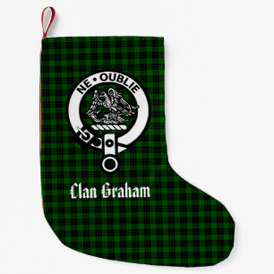 Meia De Natal Pequena Clan Graham Crest Crachá Personalizado