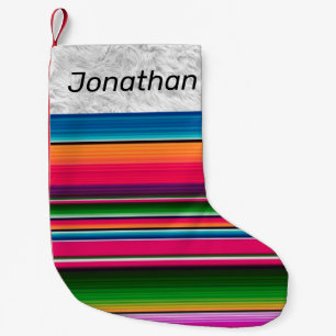 Meia De Natal Pequena Cobertor Serape Mexicano México Personalizado 