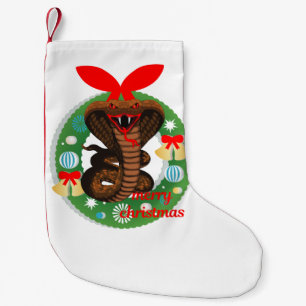 Meia De Natal Pequena cobra estocante de cobra-natal alegre