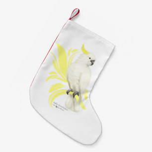 Meia De Natal Pequena Cockatoo com crista do enxofre