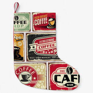 Meia De Natal Pequena Coffee signs and labels collection. Retro and vint