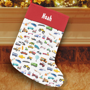 Meia De Natal Pequena Coisas De Meninos Que Movimentam Carros De Veículo