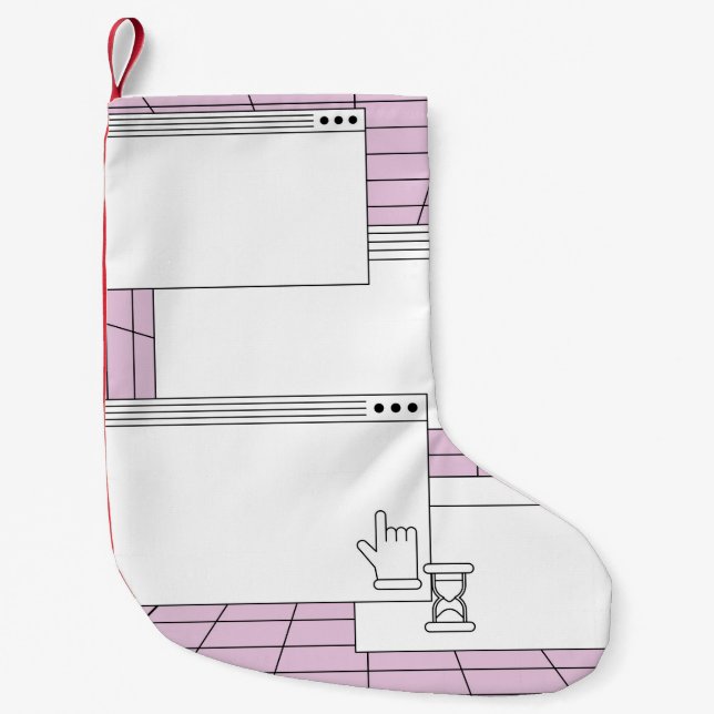 Meia De Natal Pequena Colagem de elementos de interface do usuário. Cybe (Frente)