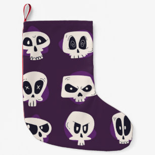 Meia De Natal Pequena Coleção de crânios de dia de muertos desenhada à m