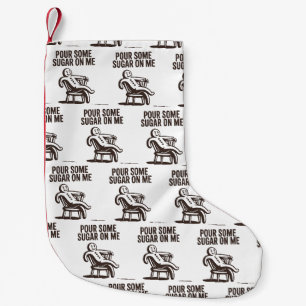 Meia De Natal Pequena Coloque um pouco de açúcar em mim Funny Gingerbrea