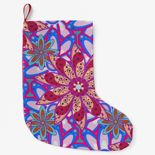 Meia De Natal Pequena Colour Spring Theme seamless pattern Background. C (Frente)