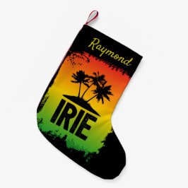 Meia De Natal Pequena Colunas de Sinalizador da IRIE Rastafaria jamaican