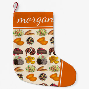 Meia De Natal Pequena Comida jamaicana Ackee Saltfish Curry Goat Bulla C