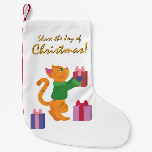 Meia De Natal Pequena Compartilhe a alegria do Natal! (Frente)