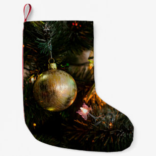Meia De Natal Pequena Condecorações de Natal na árvore de Natal
